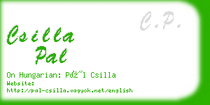 csilla pal business card